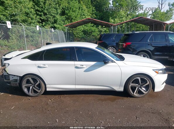 1HGCV1F46MA009916 2021 HONDA ACCORD Белый Вид задней части салона