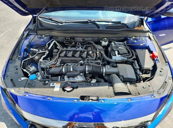 1HGCV1F46MA059179 2021 HONDA ACCORD Blue Rear interior view