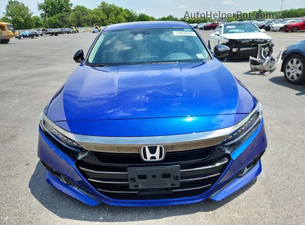1HGCV1F46MA059179 2021 HONDA ACCORD Blue Front view