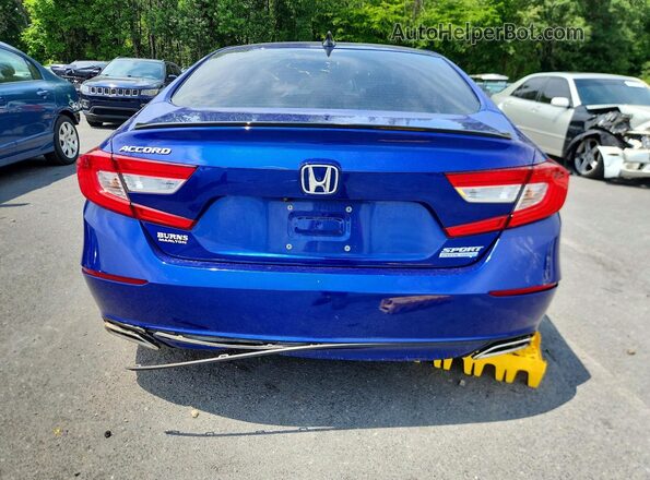 1HGCV1F46MA059179 2021 HONDA ACCORD Blue Rear view