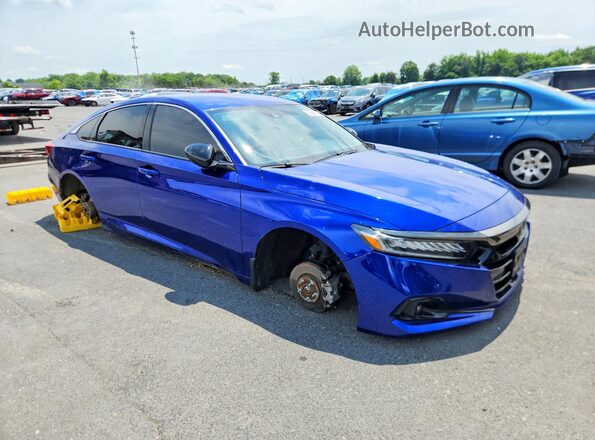 1HGCV1F46MA059179 2021 HONDA ACCORD Blue Front right