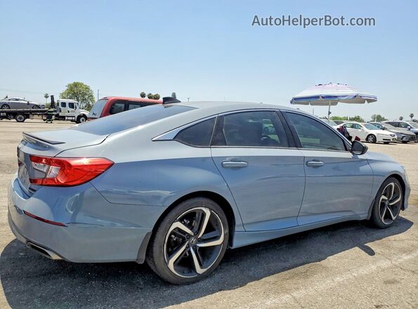 1HGCV1F46MA077696 2021 HONDA ACCORD Серый Задняя правая четверть