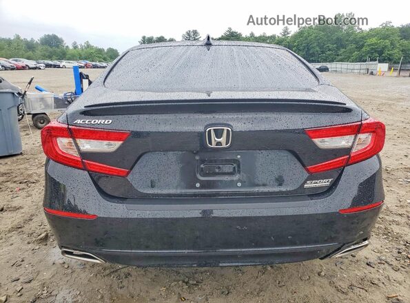 1HGCV1F46NA027737 2022 HONDA ACCORD Black უკანა ხედი