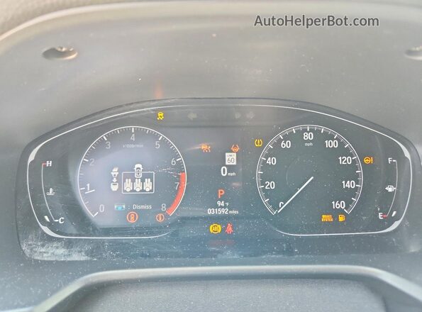 1HGCV1F46NA091731 2022 HONDA ACCORD Silver Instrument cluster view