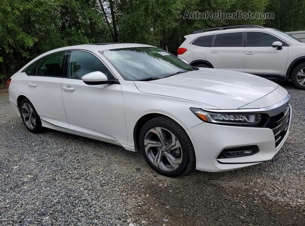 1HGCV1F47JA175843 2018 HONDA ACCORD White Передня права чверть