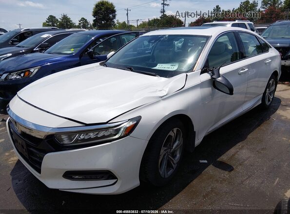 1HGCV1F47JA218447 2018 HONDA ACCORD Белый Вид спереди