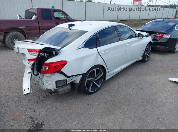 1HGCV1F47MA054198 2021 HONDA ACCORD White Rear right