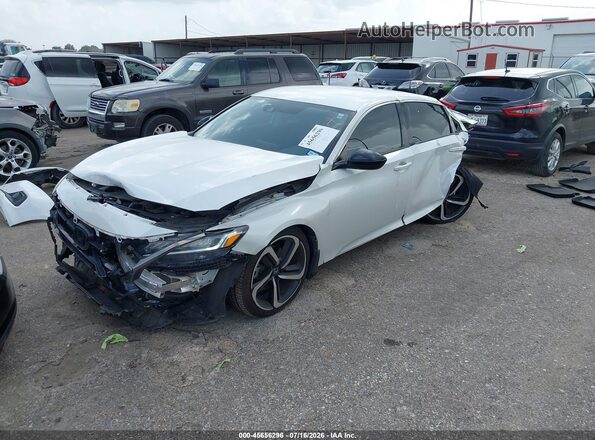 1HGCV1F47MA054198 2021 HONDA ACCORD White Front left
