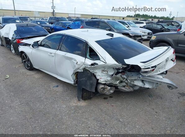 1HGCV1F47MA054198 2021 HONDA ACCORD White Rear left
