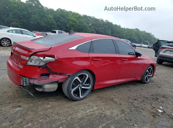 1HGCV1F47MA078680 2021 HONDA ACCORD Red უკანა მარჯვენა