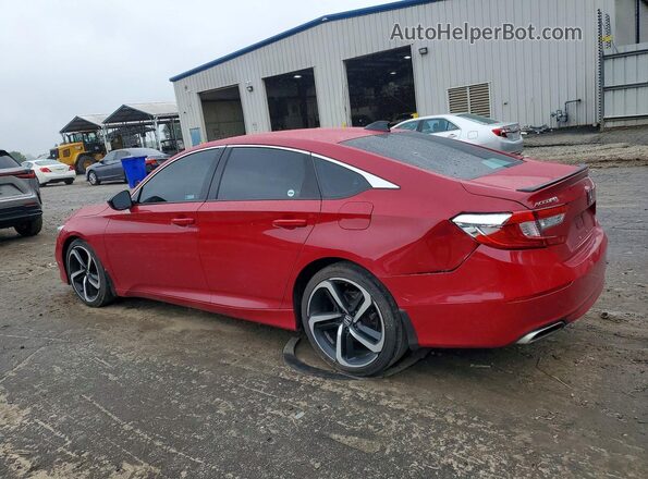 1HGCV1F47MA078680 2021 HONDA ACCORD Red უკანა მარცხენა