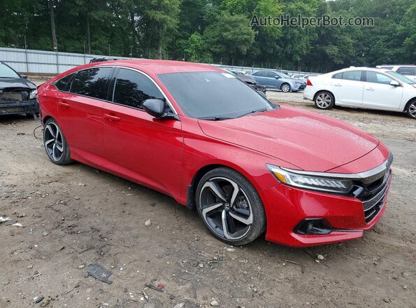 1HGCV1F47MA078680 2021 HONDA ACCORD Red წინა მარჯვენა