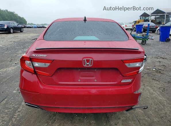 1HGCV1F47MA078680 2021 HONDA ACCORD Red უკანა ხედი