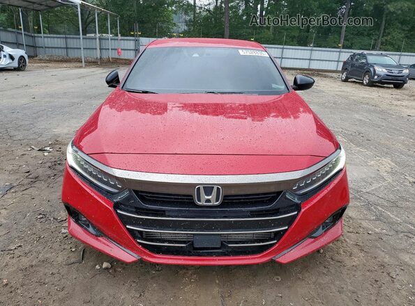 1HGCV1F47MA078680 2021 HONDA ACCORD Red წინა ხედი