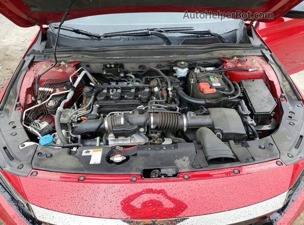 1HGCV1F47MA078680 2021 HONDA ACCORD Red უკანა სალონის ხედი