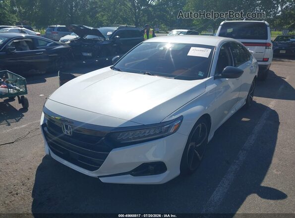1HGCV1F47MA094412 2021 HONDA ACCORD White Przód lewy