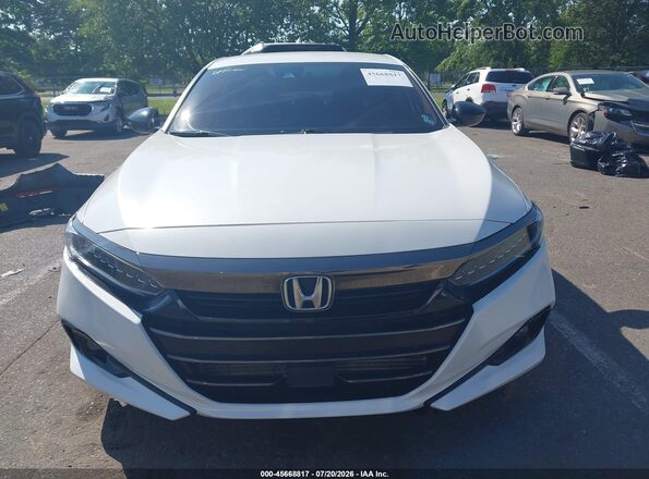 1HGCV1F47MA094412 2021 HONDA ACCORD White Widok zestawu wskaźników