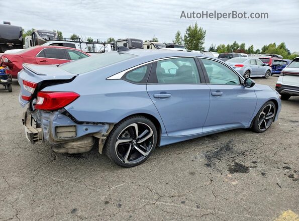 1HGCV1F47NA027391 2022 HONDA ACCORD Blue Հետևի աջ