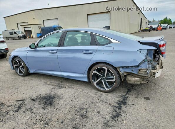 1HGCV1F47NA027391 2022 HONDA ACCORD Blue Հետևի ձախ
