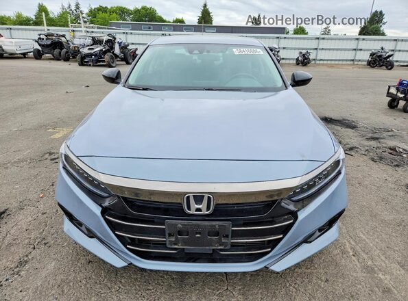 1HGCV1F47NA027391 2022 HONDA ACCORD Blue Դիմացի տեսք