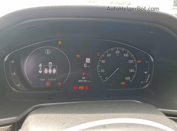 1HGCV1F47NA071830 2022 HONDA ACCORD Gray Սարքավորումների վահանակի տեսք