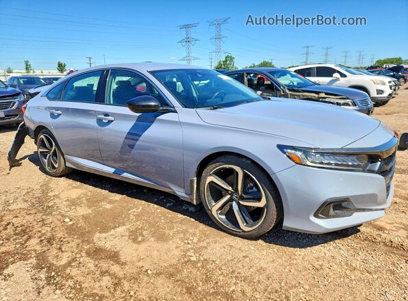 1HGCV1F47NA090538 2022 HONDA ACCORD Серый Передняя правая четверть