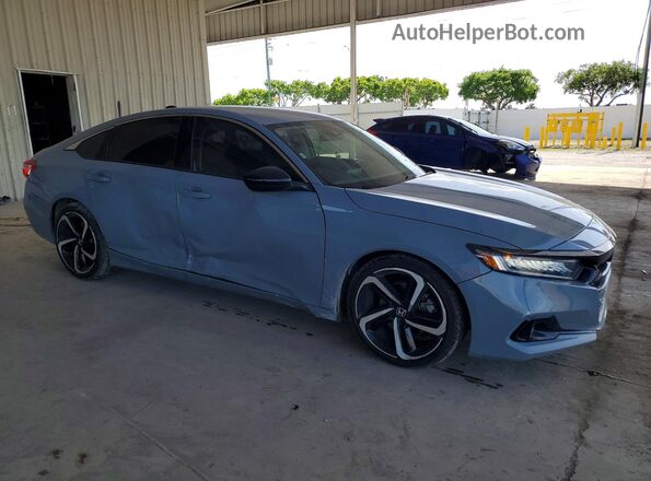 1HGCV1F47NA096162 2022 HONDA ACCORD Серый Передняя правая четверть