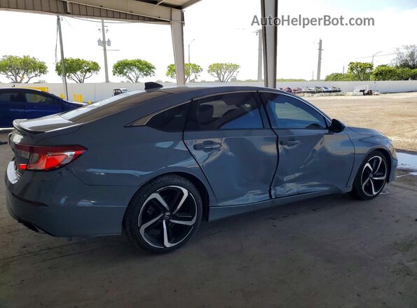 1HGCV1F47NA096162 2022 HONDA ACCORD Серый Задняя правая четверть
