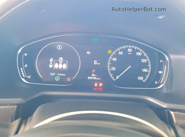 1HGCV1F47NA096162 2022 HONDA ACCORD Серый Вид щитка приборов