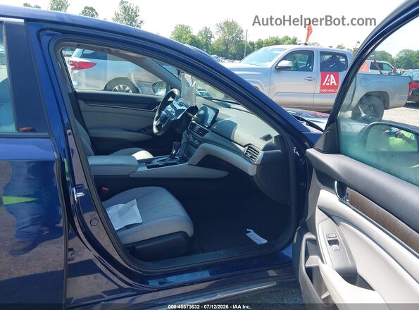 1HGCV1F48JA025790 2018 HONDA ACCORD Dark Blue Вид салона спереди