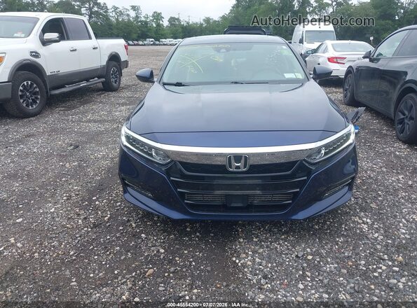 1HGCV1F48JA050575 2018 HONDA ACCORD Blue Instrument cluster view