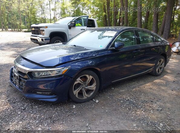 1HGCV1F48JA079137 2018 HONDA ACCORD Dark Blue Vista tres cuartos delantera izquierda