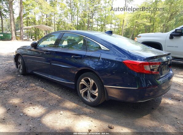 1HGCV1F48JA079137 2018 HONDA ACCORD Dark Blue Trasero izquierdo