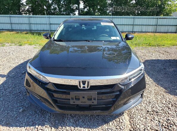 1HGCV1F48JA108913 2018 HONDA ACCORD Black Դիմացի տեսք