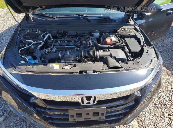 1HGCV1F48JA108913 2018 HONDA ACCORD Black Սալոնի հետևի տեսք