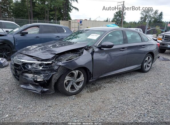 1HGCV1F48KA007372 2019 HONDA ACCORD Gray Przód lewy