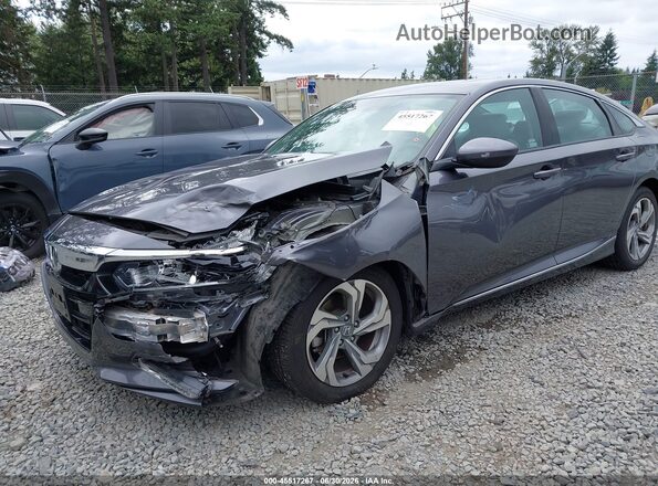 1HGCV1F48KA007372 2019 HONDA ACCORD Gray Widok z przodu