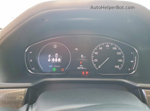 1HGCV1F48MA031609 2021 HONDA ACCORD White Vista del cuadro de instrumentos