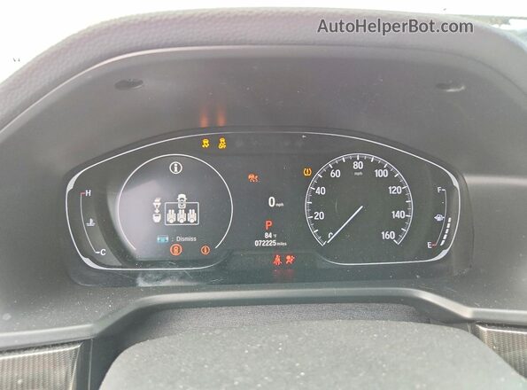 1HGCV1F48NA004881 2022 HONDA ACCORD Белый Вид щитка приборов