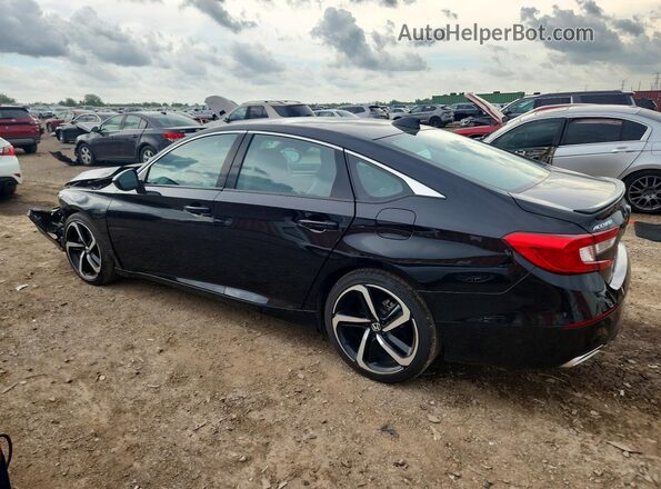 1HGCV1F48NA077734 2022 HONDA ACCORD Black Հետևի ձախ