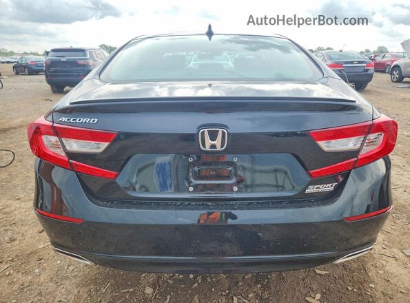 1HGCV1F48NA077734 2022 HONDA ACCORD Black Հետևի տեսք