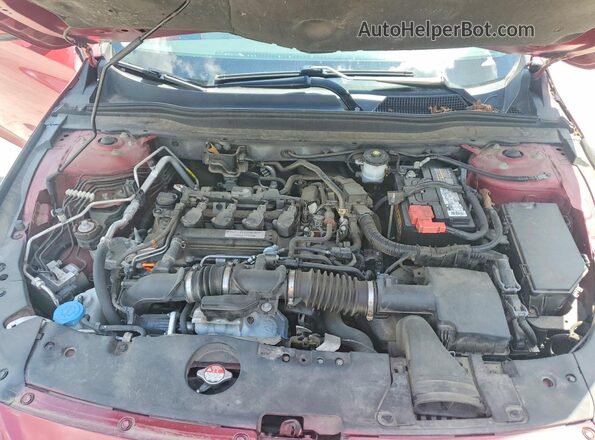 1HGCV1F49JA023496 2018 HONDA ACCORD Red უკანა სალონის ხედი