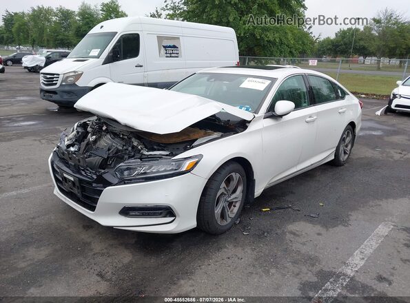 1HGCV1F49JA104868 2018 HONDA ACCORD White წინა მარცხენა ხედი სამი მეოთხედიდან