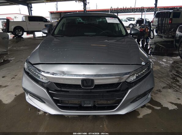 1HGCV1F49JA173494 2018 HONDA ACCORD Gray Widok zestawu wskaźników