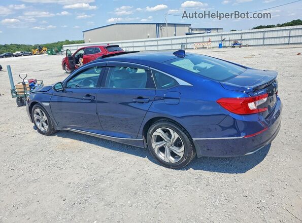 1HGCV1F49KA035407 2019 HONDA ACCORD Blue Trasero izquierdo
