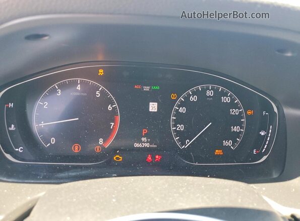 1HGCV1F49KA035407 2019 HONDA ACCORD Blue Vista del cuadro de instrumentos