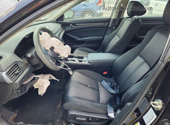 1HGCV1F49KA094568 2019 HONDA ACCORD Black Widok wnętrza z przodu