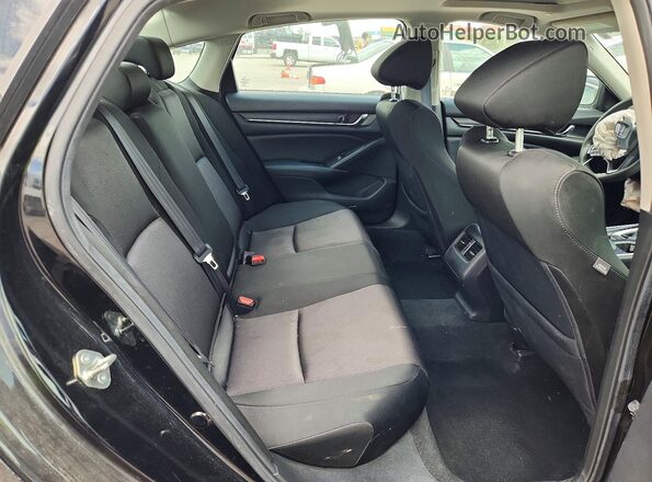 1HGCV1F49KA094568 2019 HONDA ACCORD Black Widok tylnych siedzeń