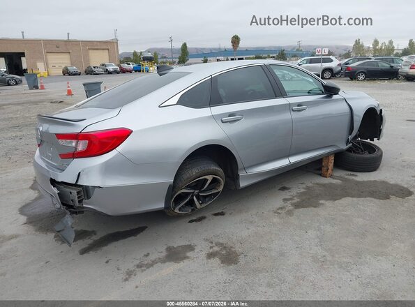 1HGCV1F49MA061962 2021 HONDA ACCORD Silver უკანა მარჯვენა