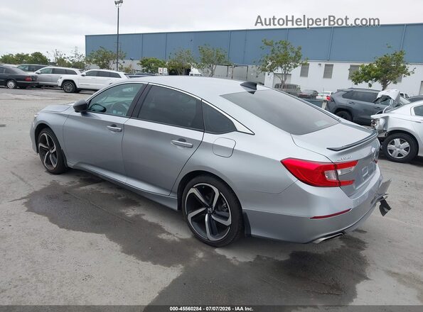 1HGCV1F49MA061962 2021 HONDA ACCORD Silver უკანა მარცხენა